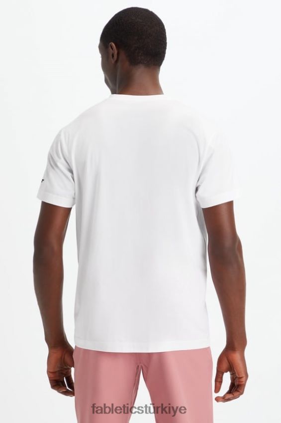 tr Fabletics erkekler 24-7 v yaka beyaz 40R06B3500