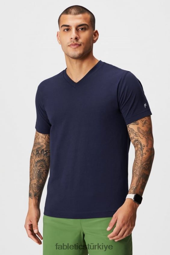 tr Fabletics erkekler 24-7 v yaka derin donanma 40R06B3495