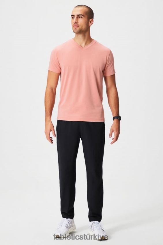 tr Fabletics erkekler 24-7 v yaka pembe kayrak 40R06B3497