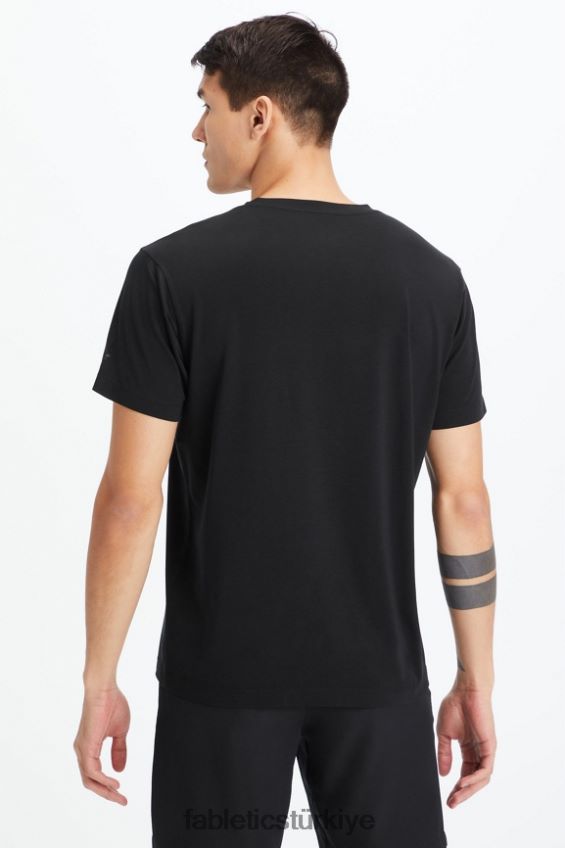 tr Fabletics erkekler 24-7 v yaka siyah 40R06B3491