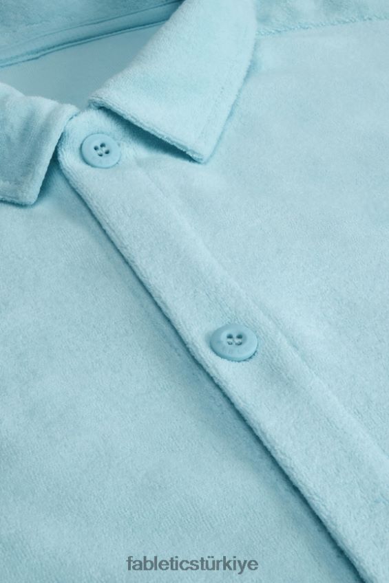 tr Fabletics erkekler ada havlu düğmesi yukarı İskandinav mavisi 40R06B3558