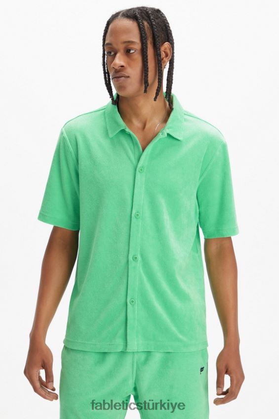 tr Fabletics erkekler ada havlu düğmesi yukarı tropikal su 40R06B3559