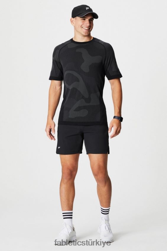 tr Fabletics erkekler eğitim günü tişörtü 174 siyah yaz dalgaları 40R06B3460