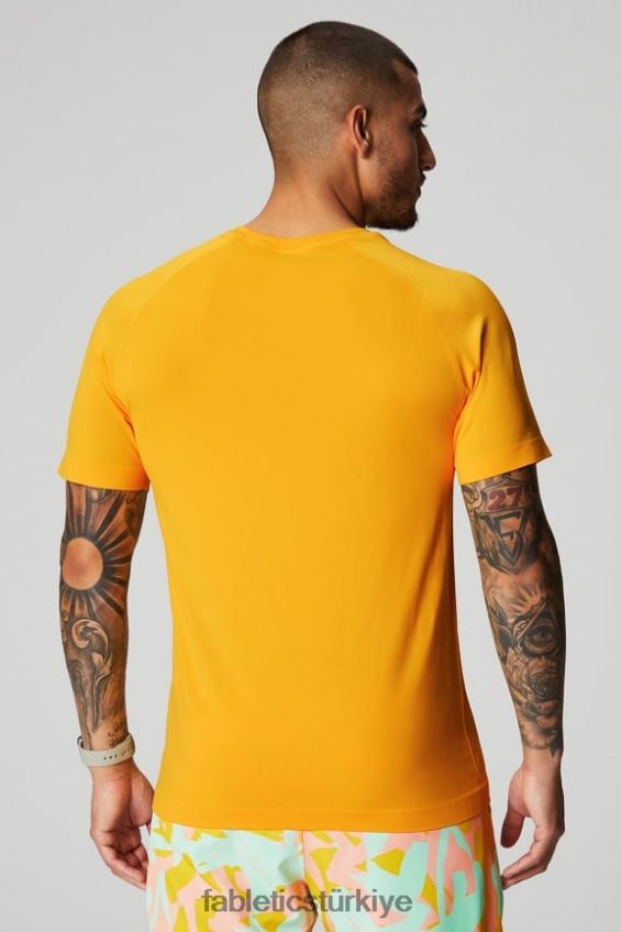 tr Fabletics erkekler eğitim günü tişörtü 175 günbatımı sarısı 40R06B3462