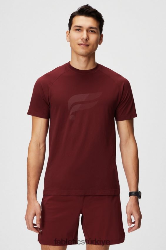 tr Fabletics erkekler eğitim günü tişörtü 177 adrenalin kırmızısı iki tonlu f 40R06B3473