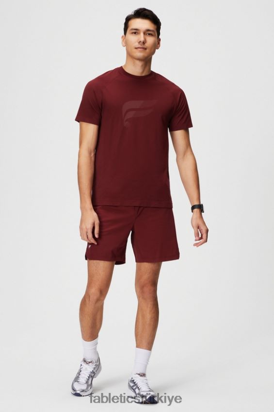 tr Fabletics erkekler eğitim günü tişörtü 177 adrenalin kırmızısı iki tonlu f 40R06B3473