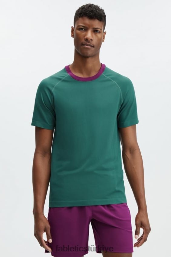 tr Fabletics erkekler eğitim günü tişörtü 178 masmavi yeşil 40R06B3480