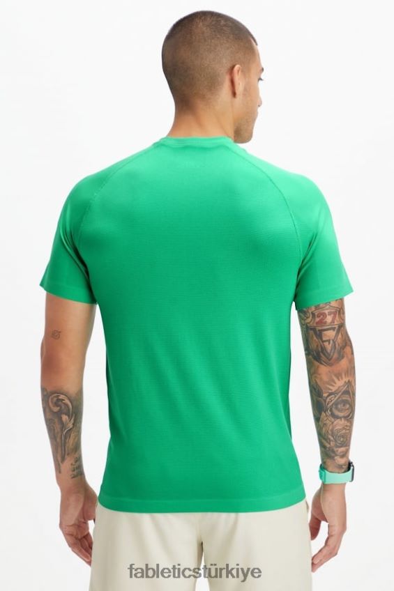 tr Fabletics erkekler eğitim günü tişörtü 180 temel yeşil 40R06B3487
