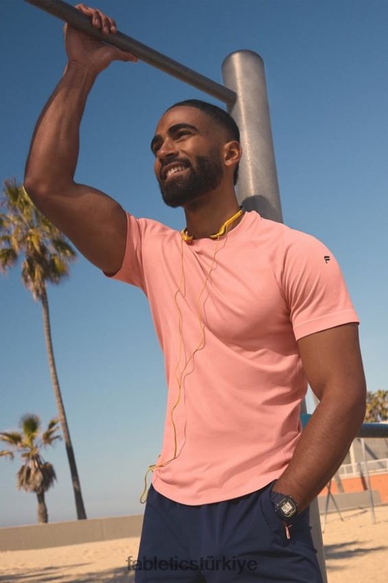 tr Fabletics erkekler eğitim günü tişörtü 185 şeftali öpücüğü 40R06B3547