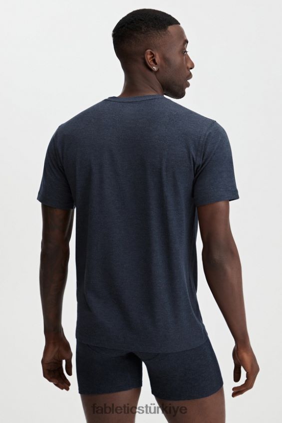 tr Fabletics erkekler geri örgü tişört klasik donanma 40R06B3555