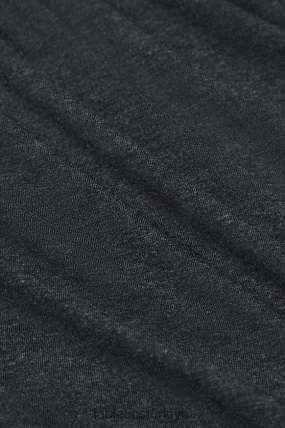 tr Fabletics erkekler geri örgü tişört siyah 40R06B3554