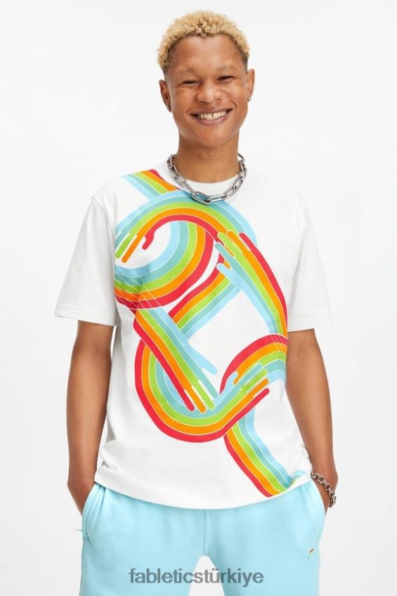 tr Fabletics erkekler gurur r&r tişörtü hep birlikte gurur klasik beyaz 40R06B3534