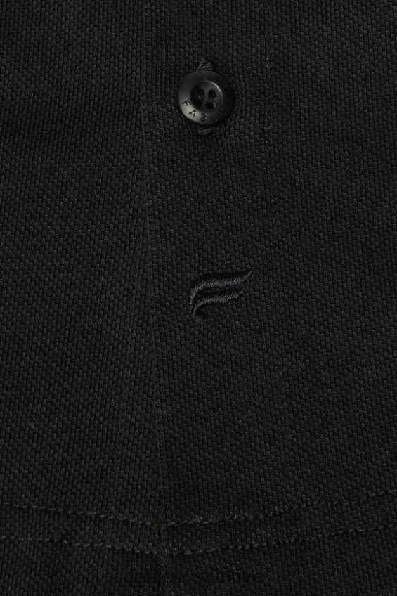 tr Fabletics erkekler çizgi kısa kollu düğme yukarı siyah 40R06B3535