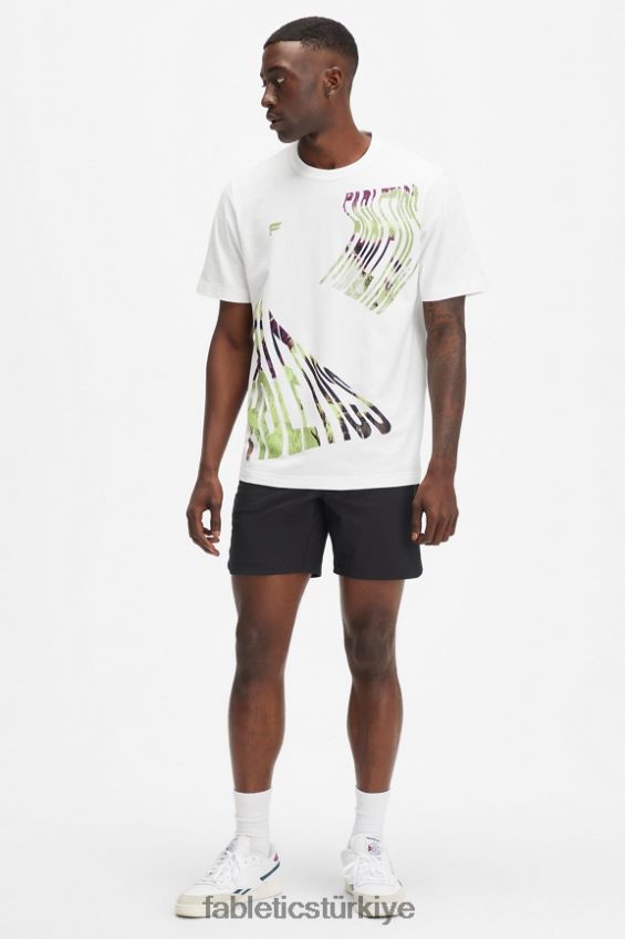 tr Fabletics erkekler r&r tişörtü beyaz dalgacık 40R06B3530