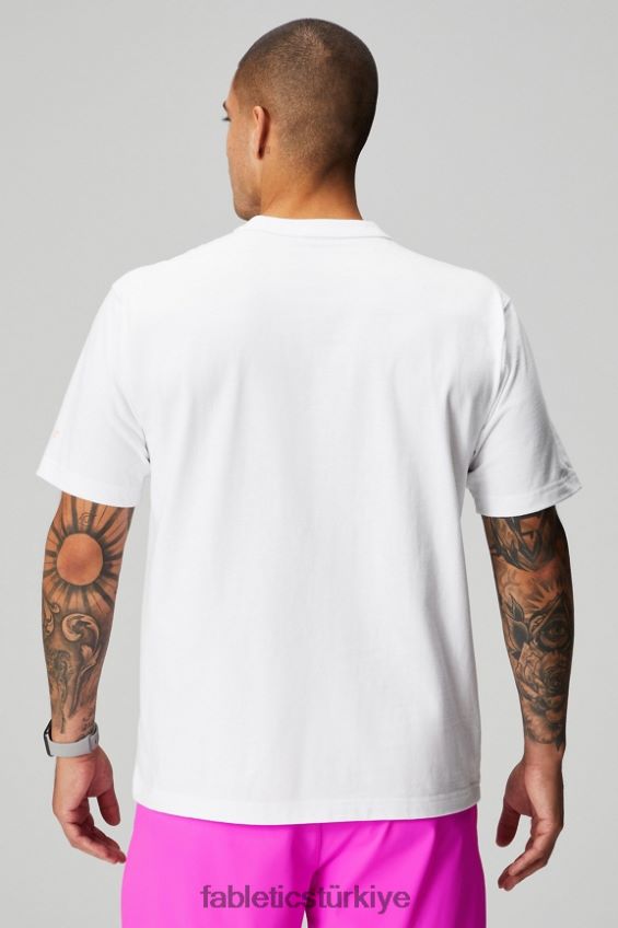 tr Fabletics erkekler r&r tişörtü beyaz tenis bize açık 40R06B3532