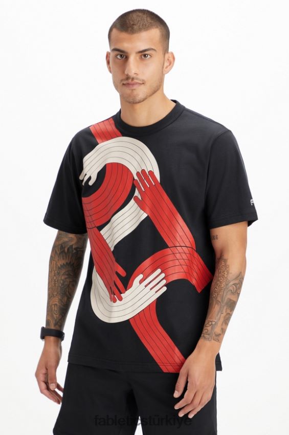 tr Fabletics erkekler r&r tişörtü hep birlikte siyah 40R06B3533