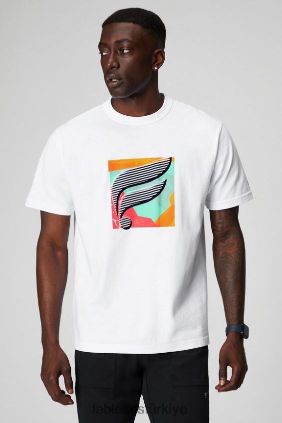 tr Fabletics erkekler r&r tişörtü klasik beyaz f çok 40R06B3520