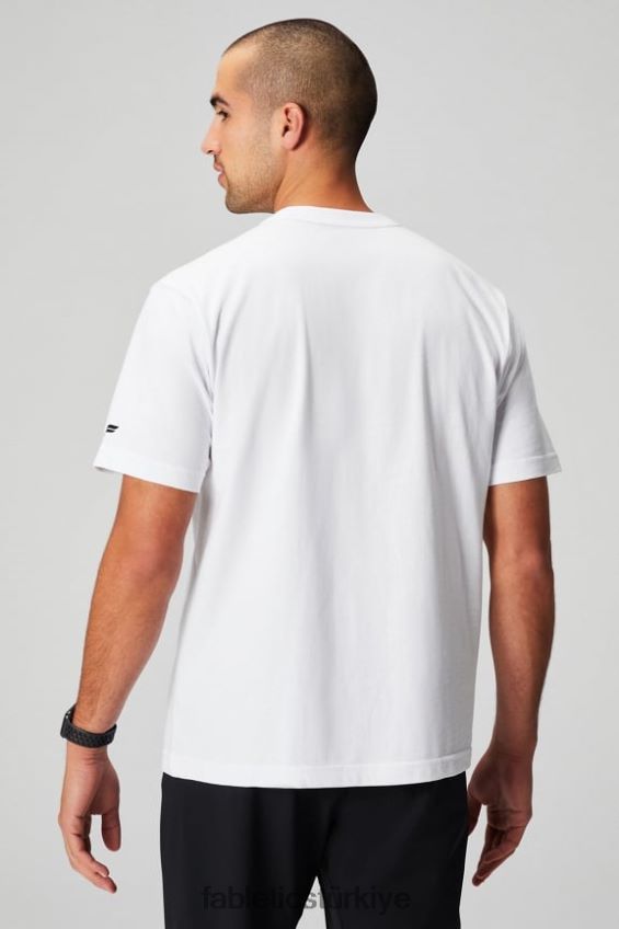 tr Fabletics erkekler r&r tişörtü klasik beyaz hızlı spor 40R06B3524