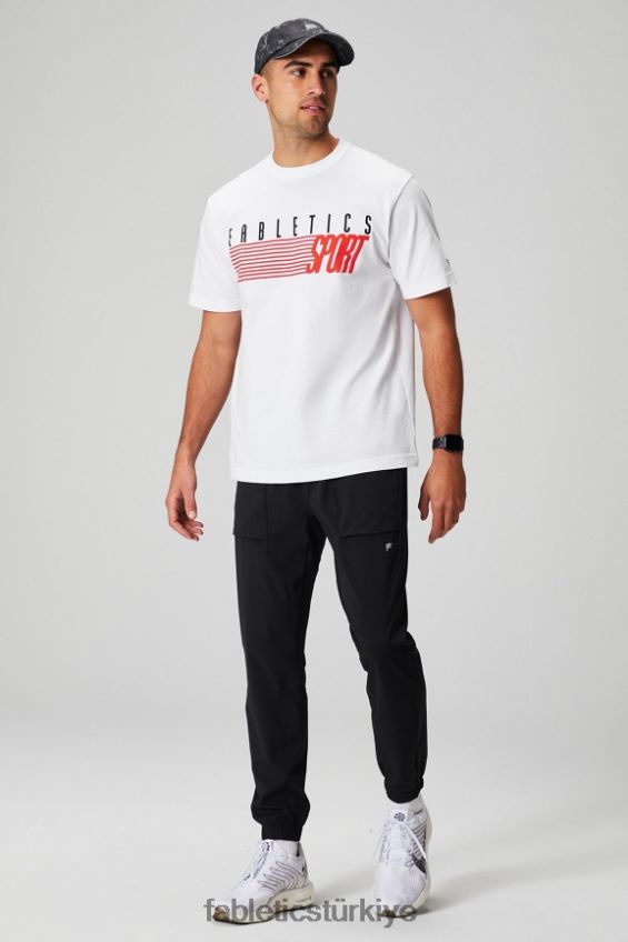 tr Fabletics erkekler r&r tişörtü klasik beyaz hızlı spor 40R06B3524