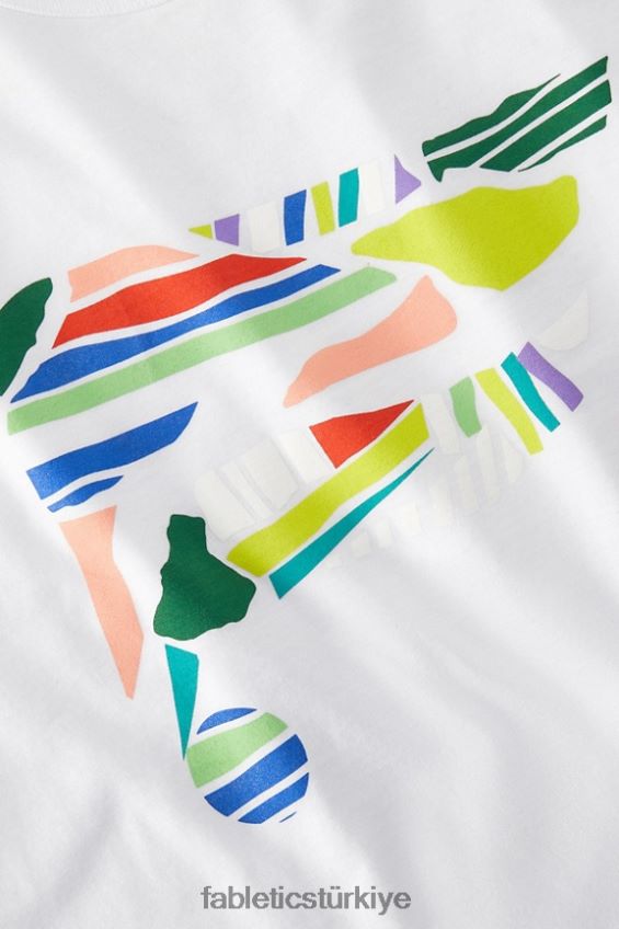 tr Fabletics erkekler r&r tişörtü klasik beyaz kolaj 40R06B3523