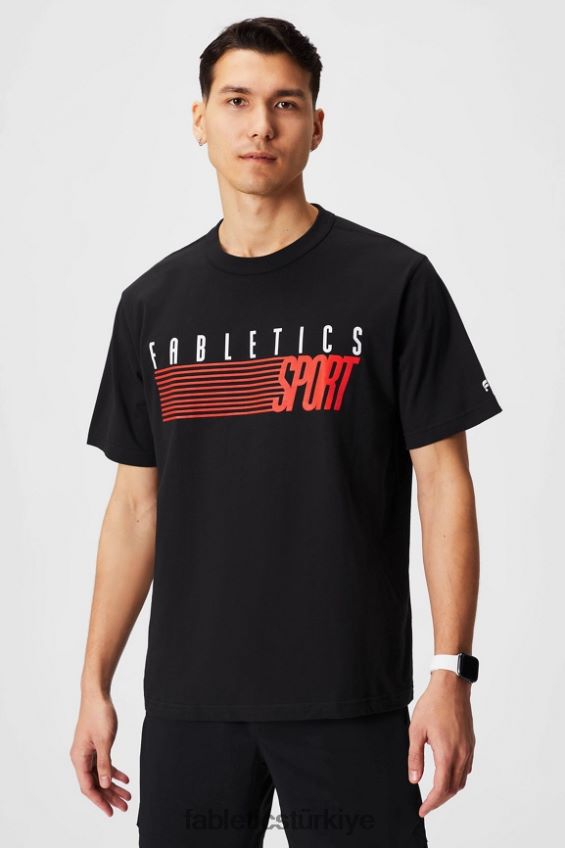 tr Fabletics erkekler r&r tişörtü siyah hızlı spor 40R06B3525