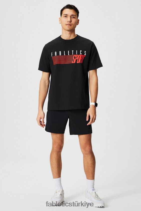 tr Fabletics erkekler r&r tişörtü siyah hızlı spor 40R06B3525