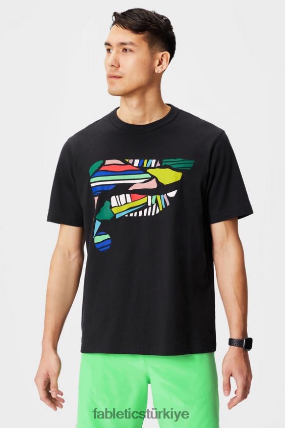 tr Fabletics erkekler r&r tişörtü siyah kolaj 40R06B3526
