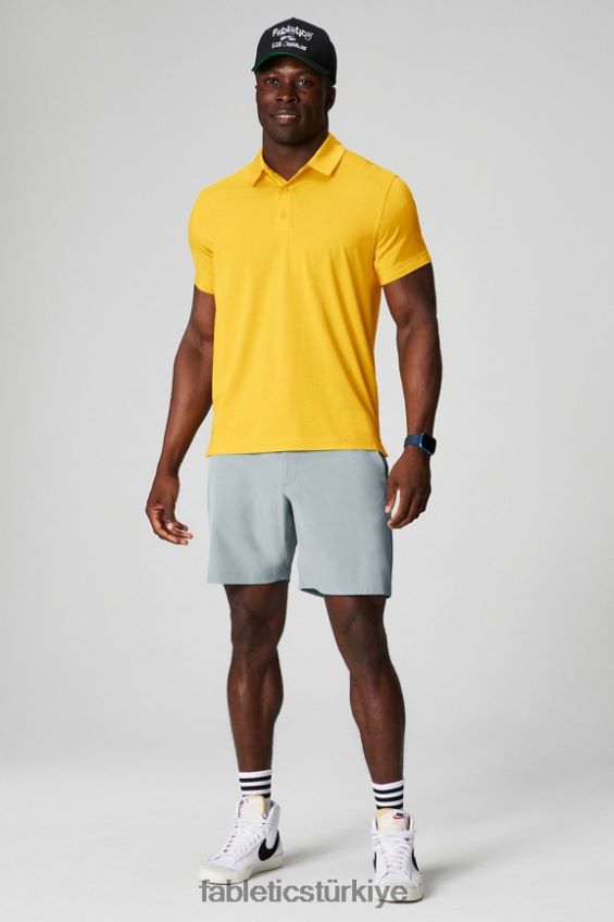 tr Fabletics erkekler 24-7 polo 170 günbatımı sarısı 40R06B3423