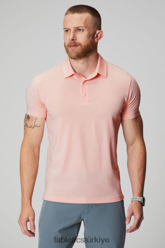tr Fabletics erkekler 24-7 polo 171 pembe tereyağı 40R06B3425