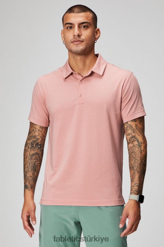 tr Fabletics erkekler 24-7 polo 172 pembe kayrak 40R06B3432