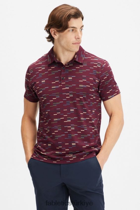 tr Fabletics erkekler 24-7 polo 173 merlot ince astarlı 40R06B3436