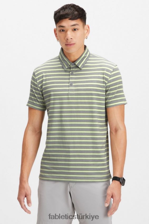 tr Fabletics erkekler 24-7 polo 173 soluk kireç gölge şerit 40R06B3437