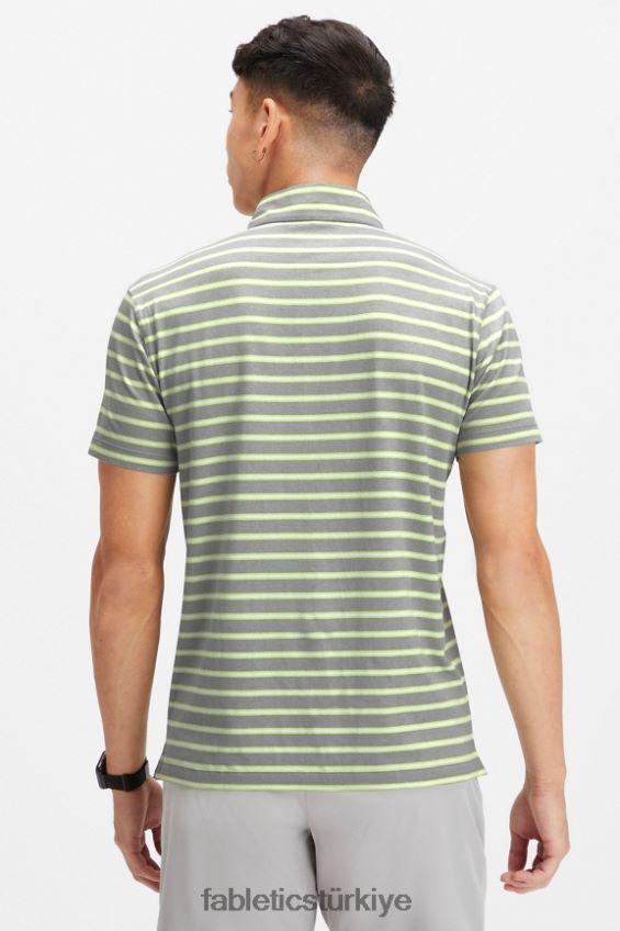 tr Fabletics erkekler 24-7 polo 173 soluk kireç gölge şerit 40R06B3437