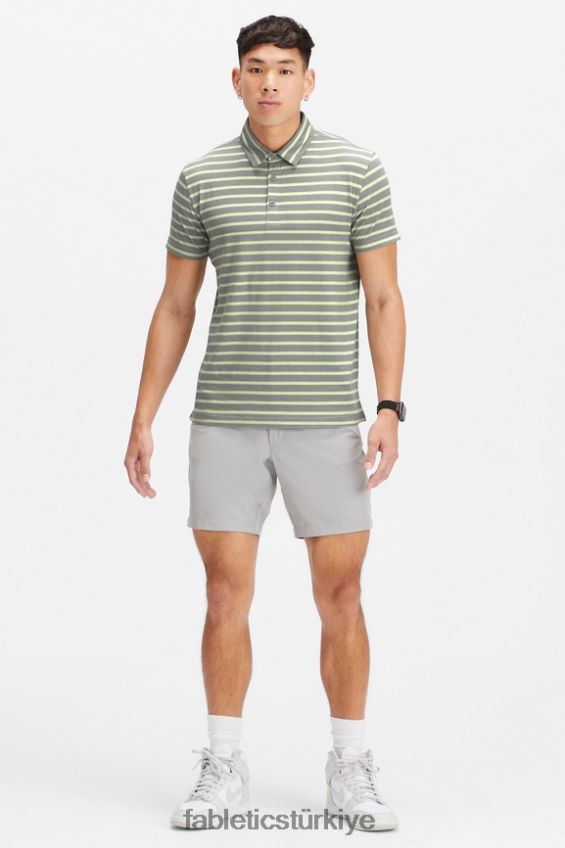 tr Fabletics erkekler 24-7 polo 173 soluk kireç gölge şerit 40R06B3437