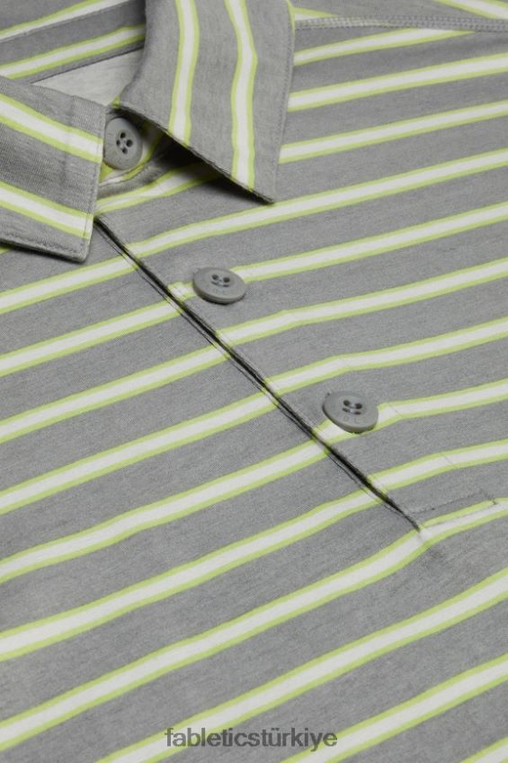 tr Fabletics erkekler 24-7 polo 173 soluk kireç gölge şerit 40R06B3437