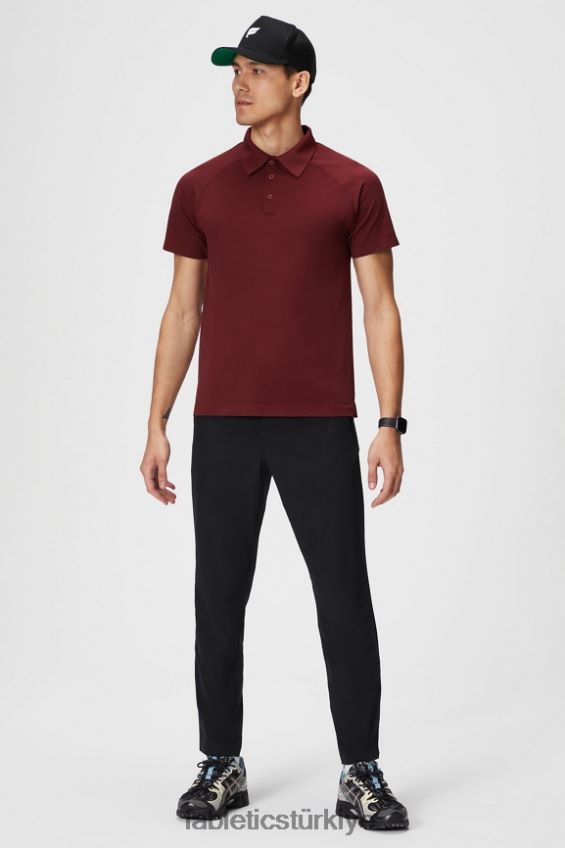 tr Fabletics erkekler eğitim günü polo 168 adrenalin kırmızısı 40R06B3410