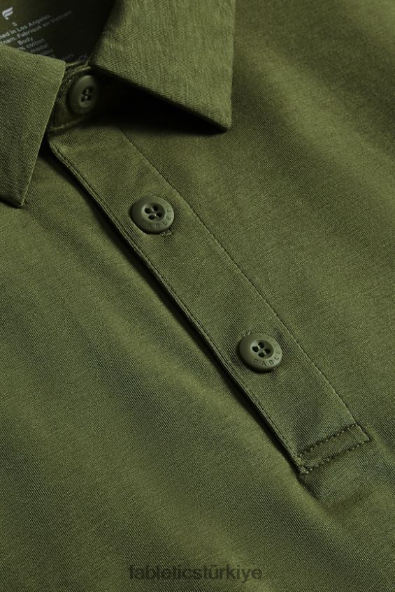 tr Fabletics erkekler eğitim günü polo 170 koyu yosun 40R06B3420