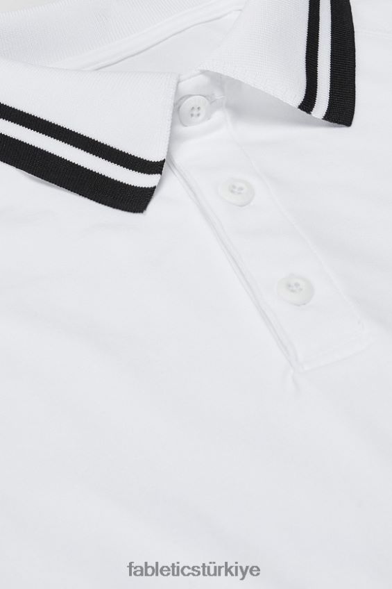 tr Fabletics erkekler eğitim günü uçlu polo beyaz/siyah uç 40R06B3444