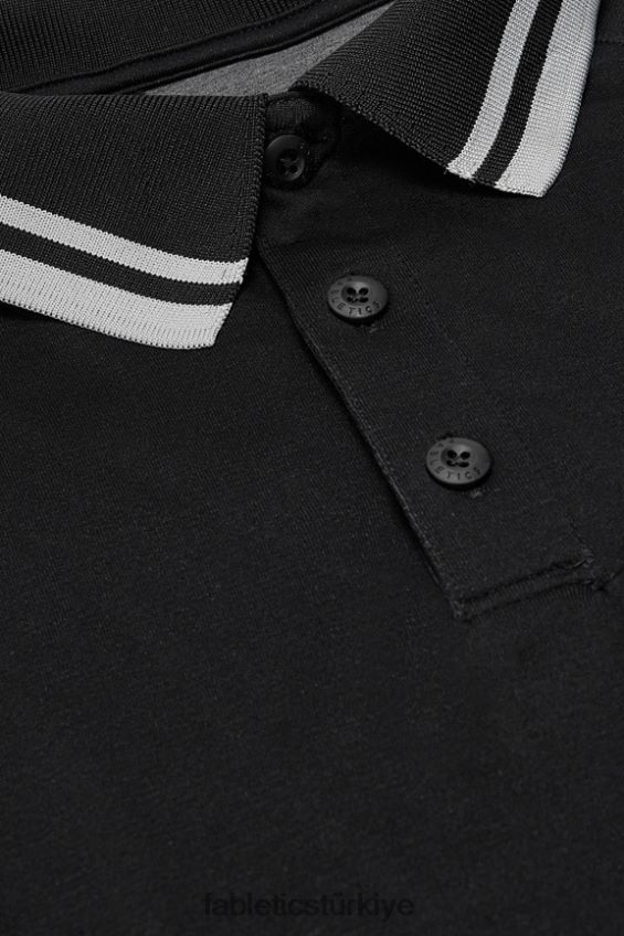 tr Fabletics erkekler eğitim günü uçlu polo siyah uç 40R06B3441