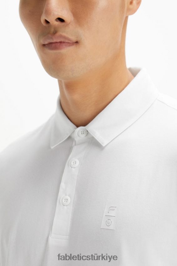 tr Fabletics erkekler evrensel tenis 24-7 polo tamamen beyaz 40R06B3438