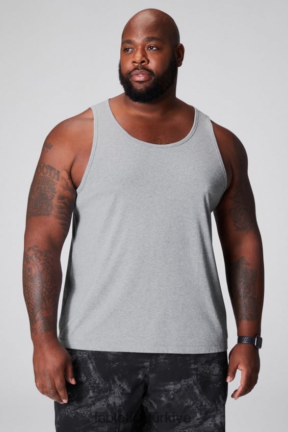 tr Fabletics erkekler 24-7 tankı klasik gri melanj 40R06B3381