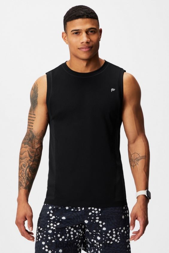 tr Fabletics erkekler eğitim günü kas tankı siyah 40R06B3372