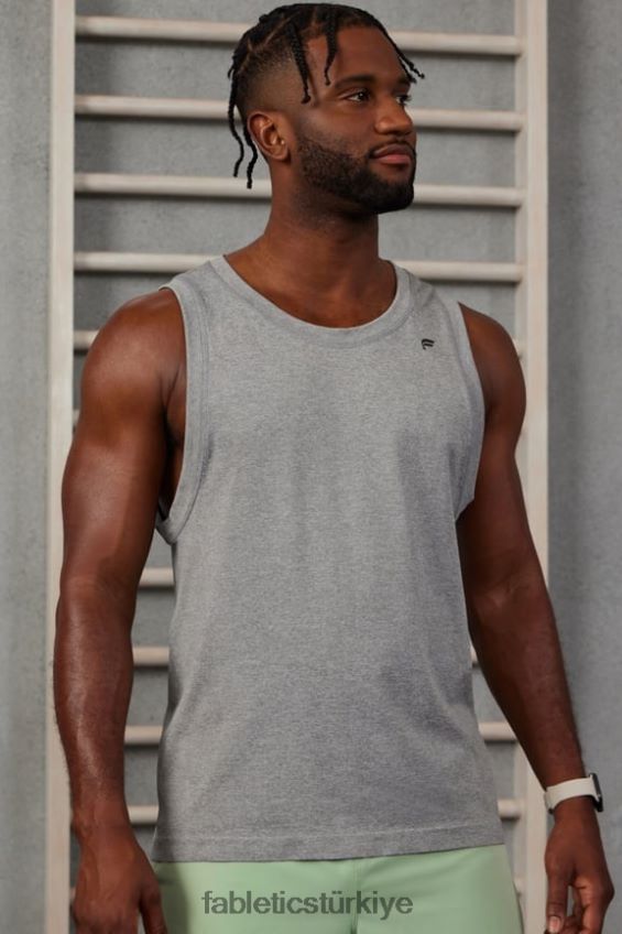 tr Fabletics erkekler eğitim günü tankı orta gri htr 40R06B3393