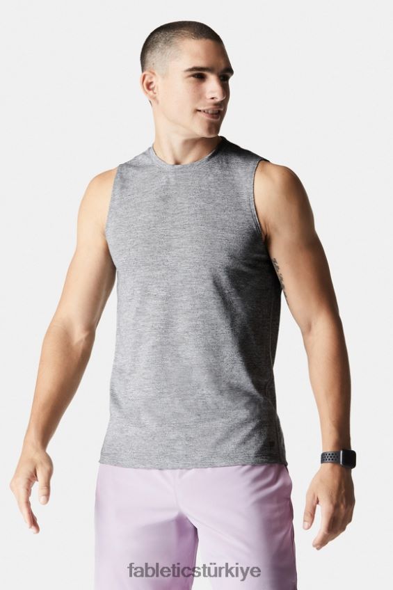 tr Fabletics erkekler ön sıra kolsuz tişört gri funda 40R06B3400