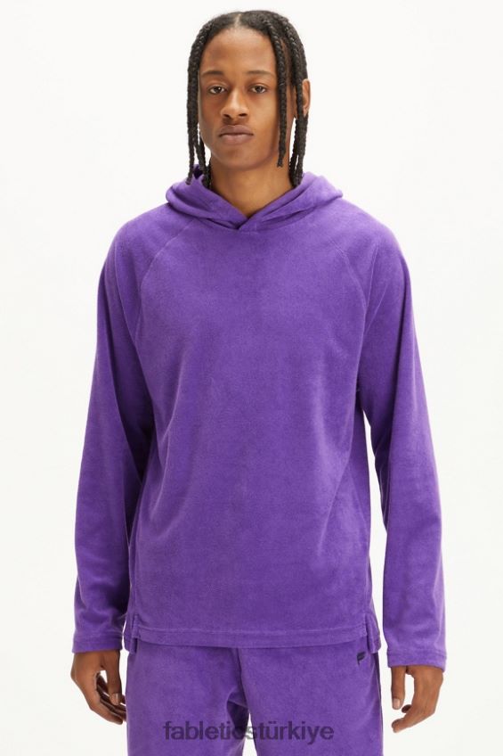 tr Fabletics erkekler ada havlu kumaşı kapşonlu erik royale 40R06B3728