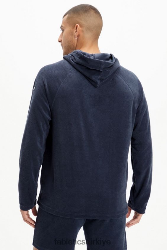 tr Fabletics erkekler ada havlu kumaşı kapşonlu klasik donanma 40R06B3726