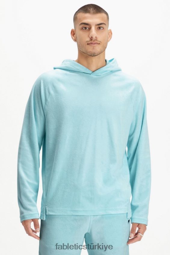 tr Fabletics erkekler ada havlu kumaşı kapşonlu İskandinav mavisi 40R06B3727