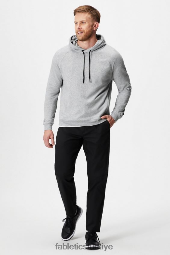 tr Fabletics erkekler hafif go-to kapüşonlu klasik gri melanj 40R06B3656