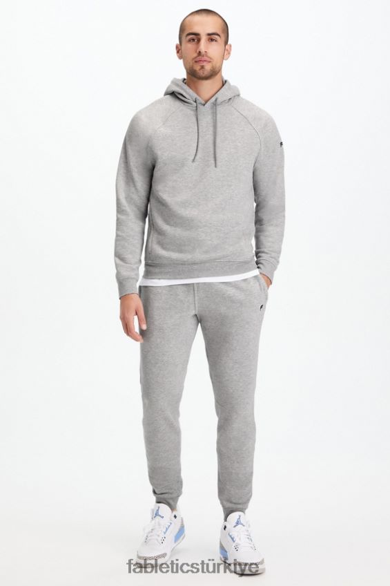 tr Fabletics erkekler hafif go-to kapüşonlu orta gri htr 40R06B3661