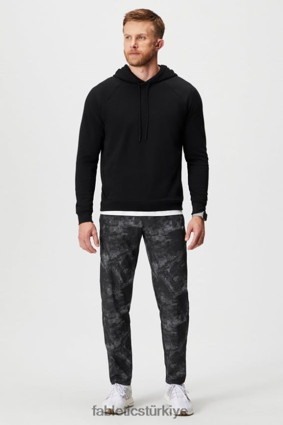 tr Fabletics erkekler hafif go-to kapüşonlu siyah 40R06B3660